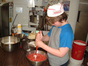 guy making ice cream cones